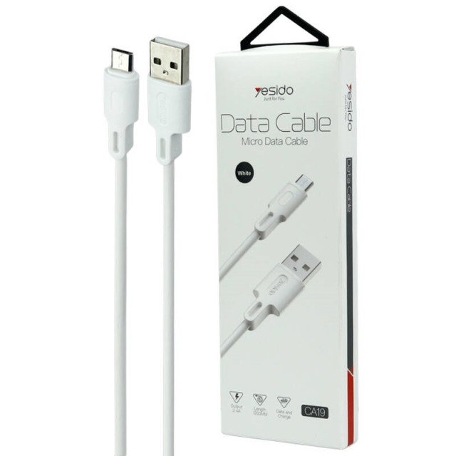 کابل میکرو یو اس بی Yesido CA-19 2.4A 1.2m
