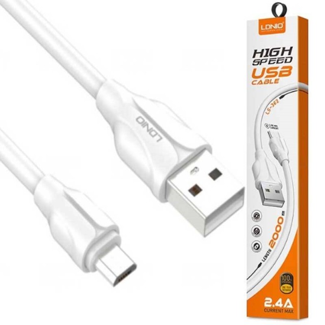 کابل میکرو یو اس بی LDNIO LS-362 2m