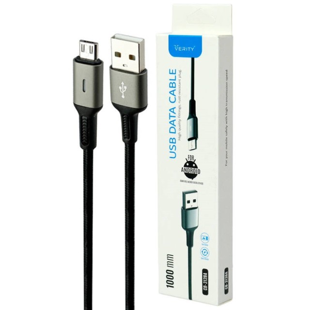 کابل میکرو یو اس بی فست شارژ Verity CB-3139 1m