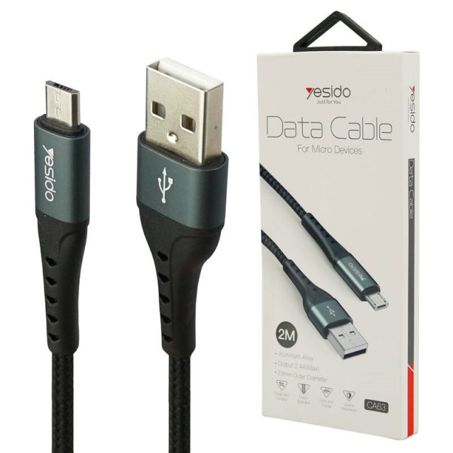 کابل میکرو یو اس بی Yesido CA58 2.4A 3m