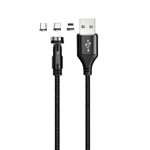 کابل ۳ سر مگنتی فست شارژ Yesido CA68 2A 1m