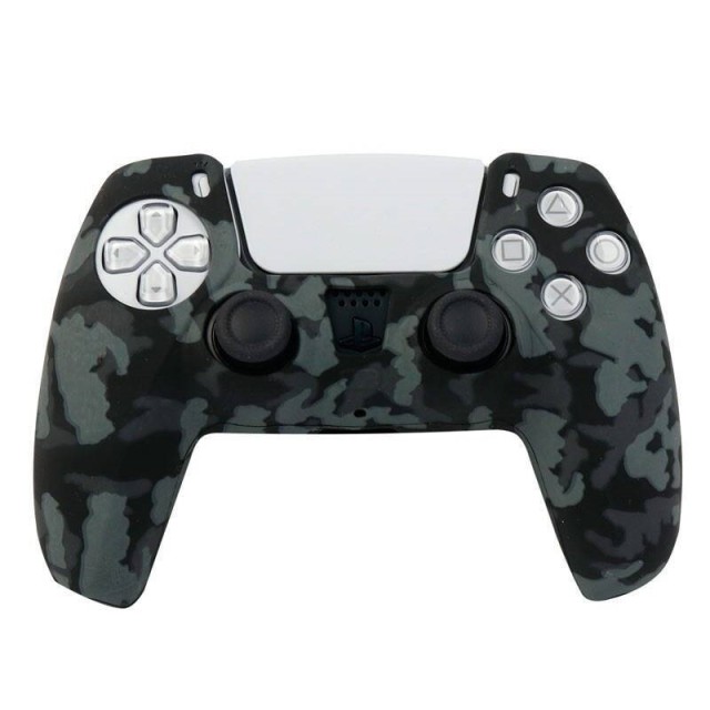 روکش دسته بازی PS5 طرح چریکی مشکی طوسی