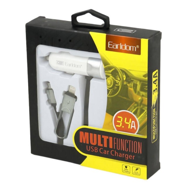 شارژر فندکی ۲ سر فست شارژ Earldom ES-157 2.1A