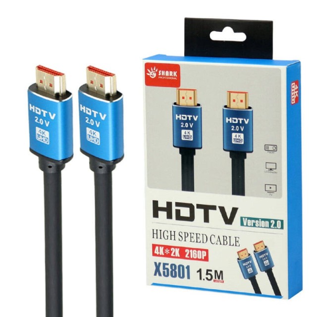 کابل Shark X5801 HDMI v2.0 4K 1.5m