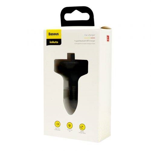 شارژر فندکی + FM Player بلوتوثی Baseus T-Typed CCALL-TM