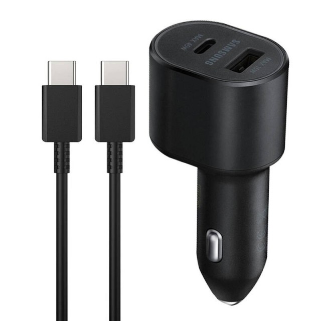 شارژر فندکی فست شارژ Samsung EP-L500 QC3.0 3A PD 45W + کابل تایپ سی