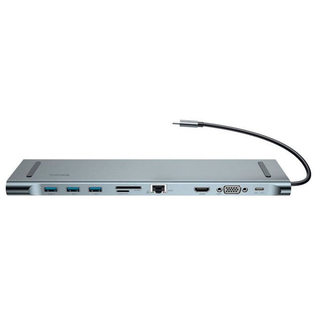 هاب و رم ریدر Baseus CATSX-F0G USB 3.0/HDMI/VGA/RJ45/AUX/Type-C PD To Type-C