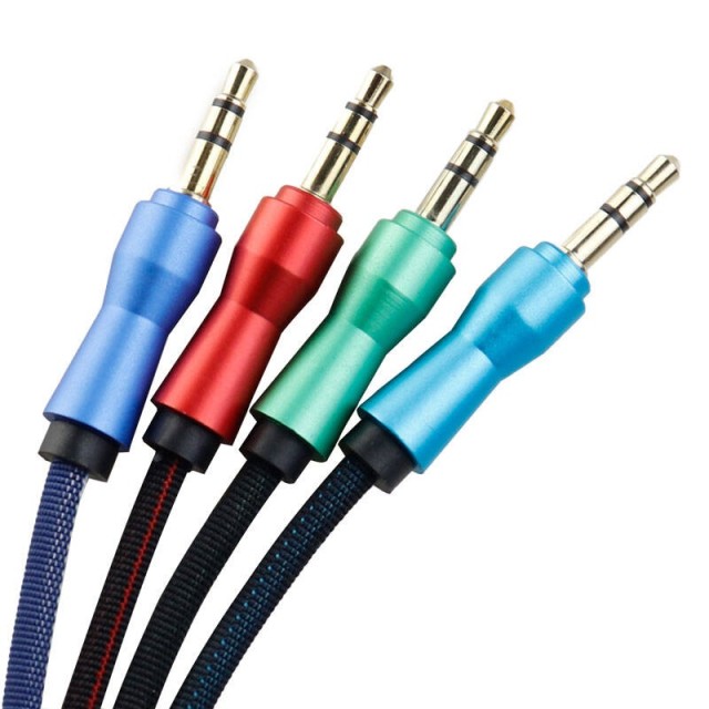 کابل AUX 1m سر فلزی شرینک