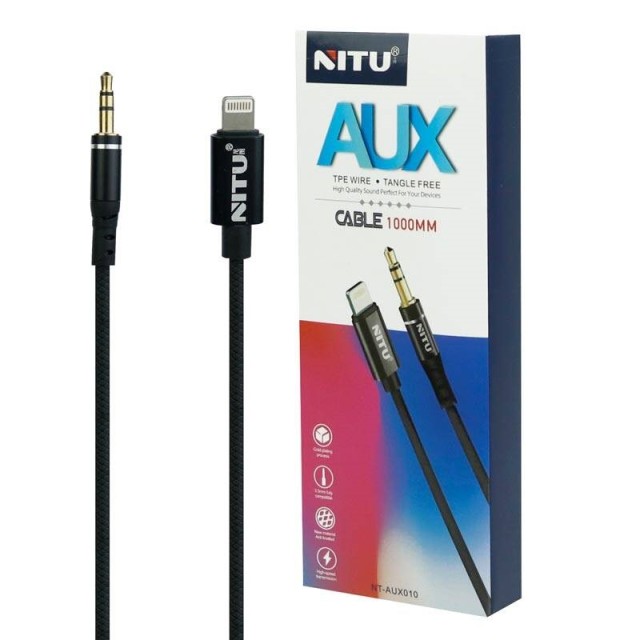 کابل Nitu NT-AUX010 1m Lightning To AUX