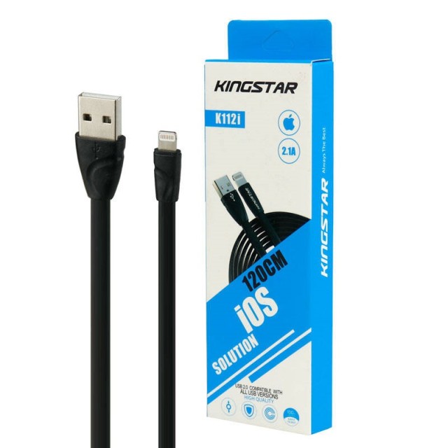 کابل آیفونی KingStar K112i 2.1A 1.2m