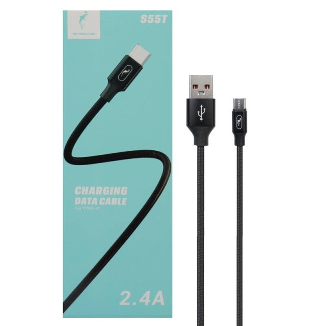 کابل تایپ سی فست شارژ Sky Dolphin S55T 2.4A 1m