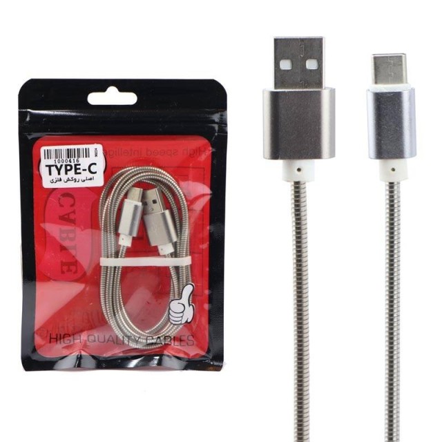 کابل تایپ سی اصلی ۱m روکش فلزی شرینک