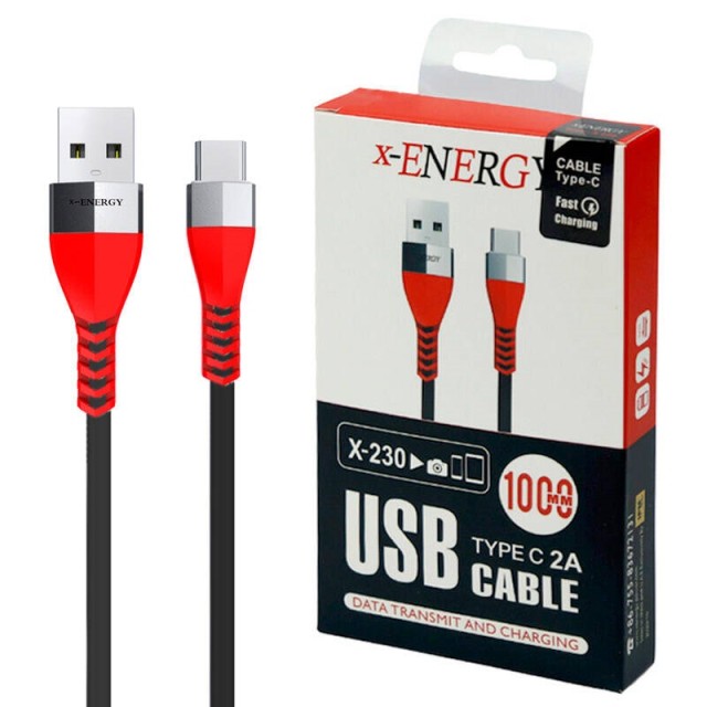 کابل تایپ سی فست شارژ X-Energy X-230 2.4A 1m