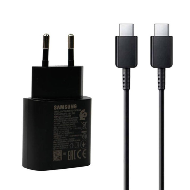 شارژر دیواری فست شارژ اصلی Samsung Note 10 EP-TA800 3A PD 25W + کابل تبدیل تایپ سی