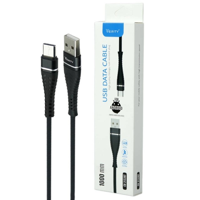 کابل تایپ سی فست شارژ Verity CB31336T 1m