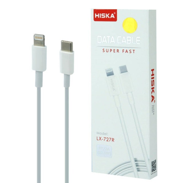 کابل تبدیل فست شارژ Hiska LX-727R Type-C to Lightning 2A 1m