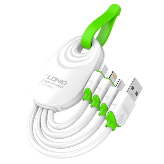 کابل ۳ سر فست شارژ Ldnio LC95 5.8A 7cm