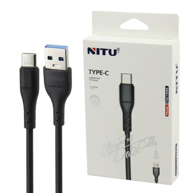 کابل تایپ سی فست شارژ Nitu NC1298 1.2m