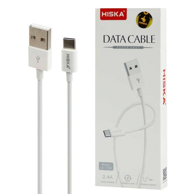 کابل تایپ سی Hiska LX-726R 2.4A 1m
