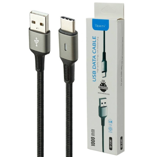 کابل تایپ سی فست شارژ Verity CB-3139 1m