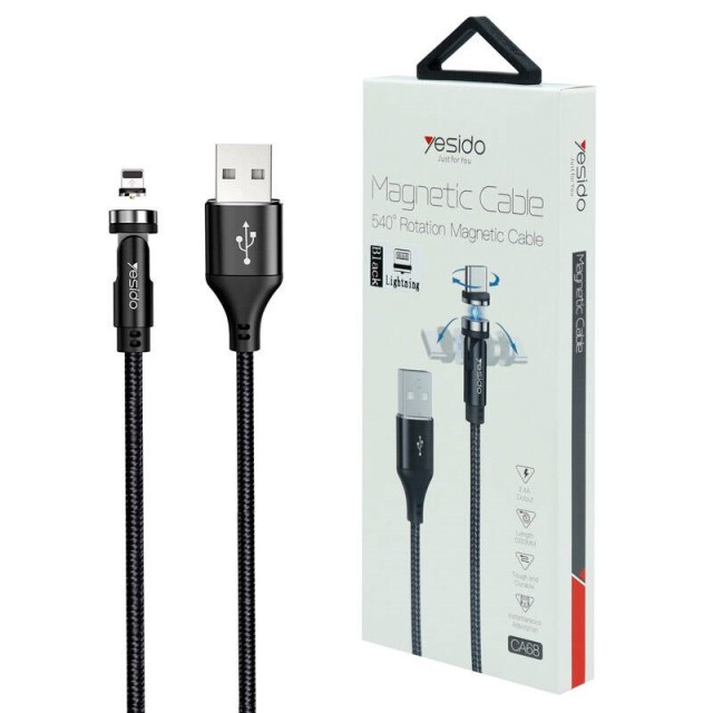 کابل آیفونی مگنتی Yesido CA68 2.4A 1m