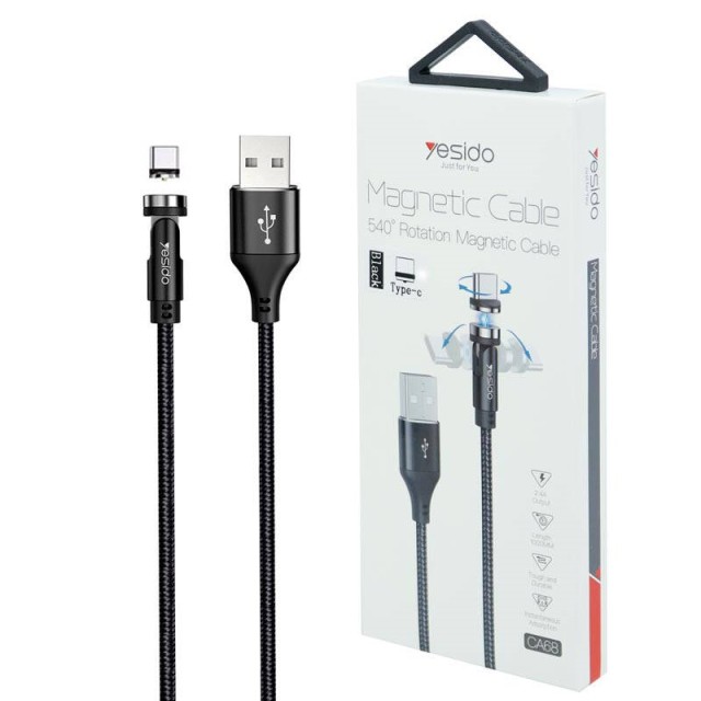 کابل مگنتی تایپ سی Yesido CA68 2.4A 1m