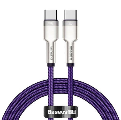 کابل تبدیل Baseus Cafule Series Metal CATJK-C Type-C to Type-C 5A QC3.0 PD 100W 1m