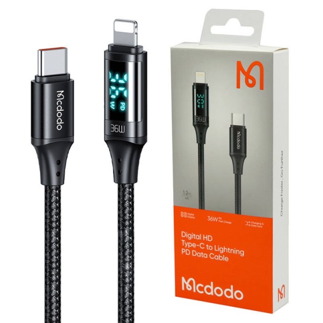 کابل تایپ سی به لایتنینگ فست شارژ 36 وات مک دودو CA-103 طول 1.2 متر