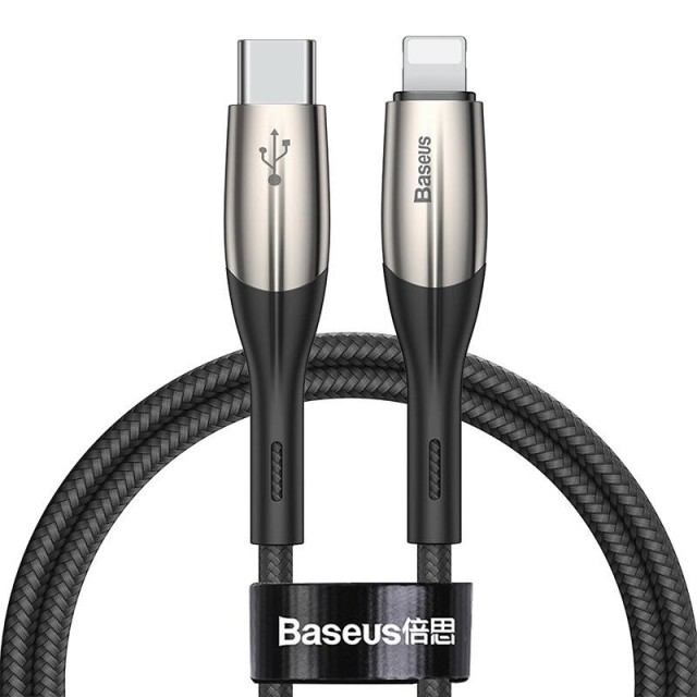 کابل تبدیل فست شارژ Baseus Horizontal CATLSP-01 QC3 Type-C to Lightning 1m
