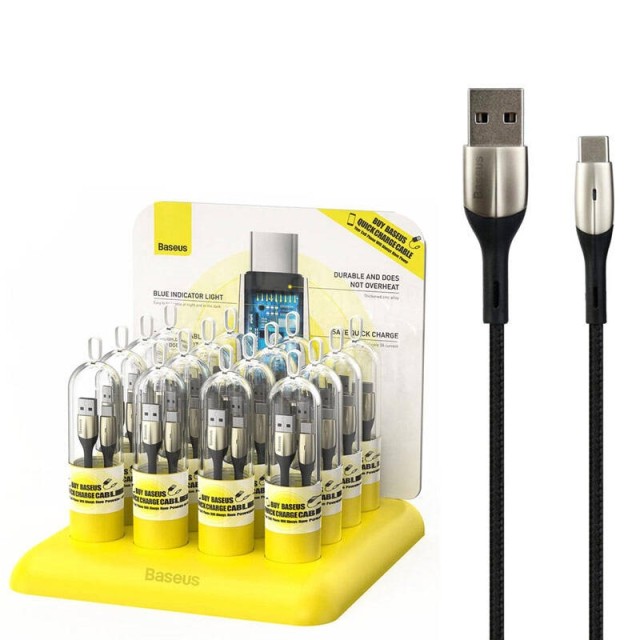 کابل فست شارژ Baseus TZCATSP-A01 3A Type-C 1m بسته ۱۶ تایی