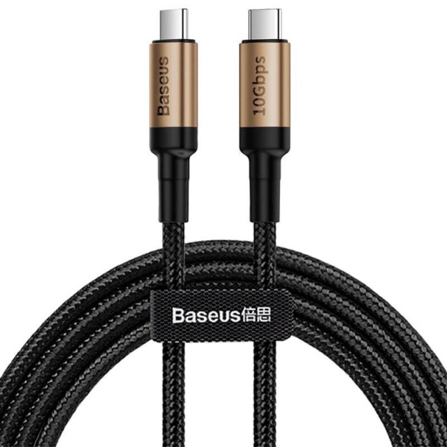 کابل تبدیل فست شارژ Baseus Cafule Series CATKLF-S Type-C to Type-C 5A QC3.0 PD 100W 1m