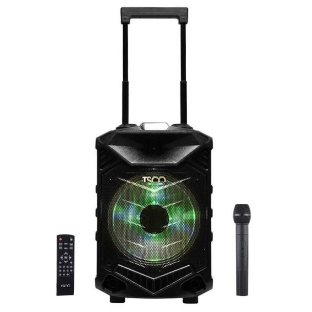 اسپیکر چمدانی بلوتوثی رم و فلش خور تسکو TSCO TS-1900 + میکروفون و ریموت کنترل
