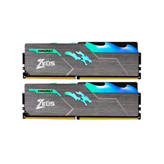رم کامپیوتر Kingmax Zeus Dragon RGB DDR4 16GB 3200MHz CL16 Dual