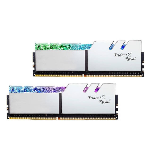 رم کامپیوتر G.SKILL Trident Z Royal Silver DDR4 32GB 3600MHz CL18 Dual