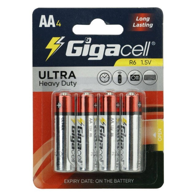 باتری چهارتایی قلمی Gigacell Ultra Heavy Duty R6 1.5V AA