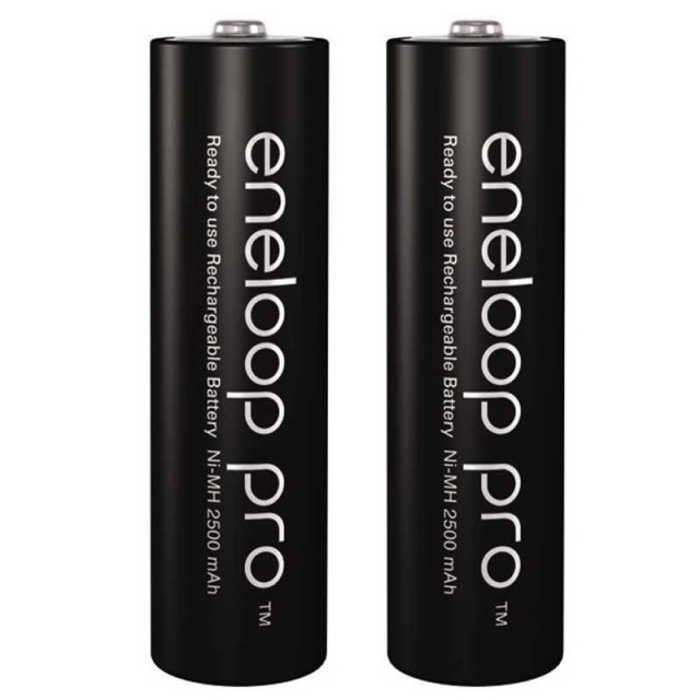 باتری دوتایی قلمی شارژی Panasonic Eneloop BK-3HCDE AA 2500mAh