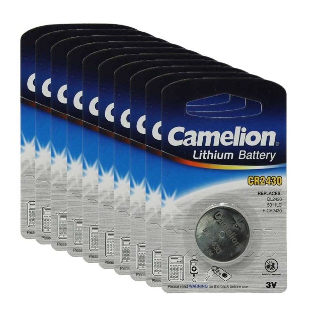 باتری سکه ای Camelion Lithium CR2430 بسته ۱۰ عددی