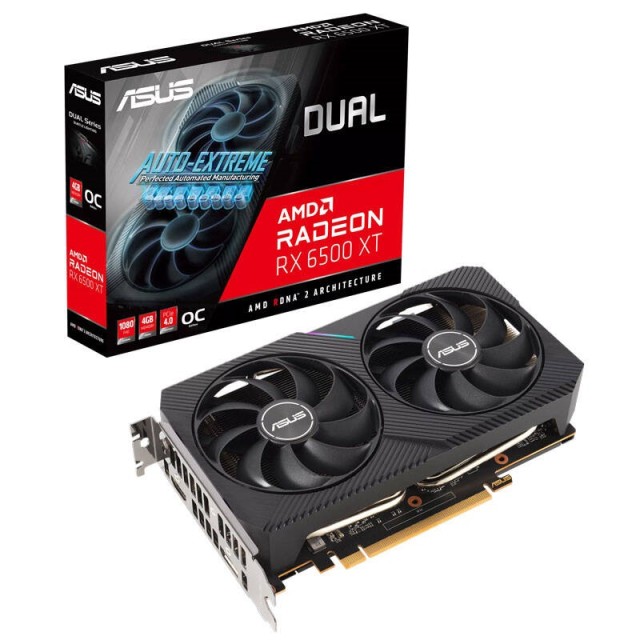 کارت گرافیک Asus Dual Radeon RX6500 XT OC 4G GDDR6 64Bit