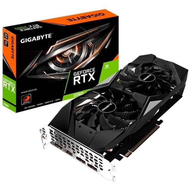 کارت گرافیک Gigabyte Windforce GeForce RTX2060 rev.2.0 6GB GDDR6 192Bit