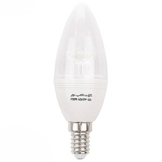 لامپ شمعی شفاف LED نور Lamp Noor E14 6W