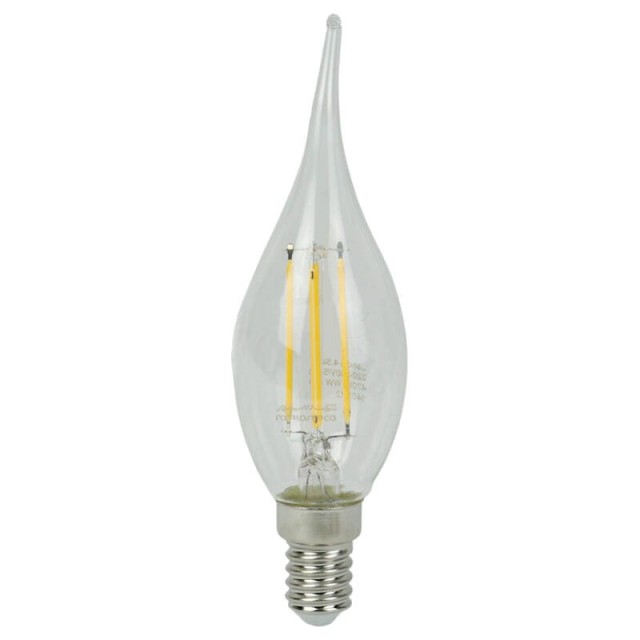 لامپ شمعی اشکی شفاف نور Noor E14 4.5W