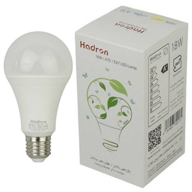لامپ حبابی LED هادرون Hadron A70 E27 18W