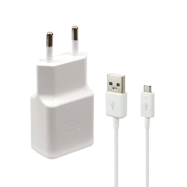 شارژر دیواری Samsung S6 Fast 2A 15W + کابل میکرو یو اس بی