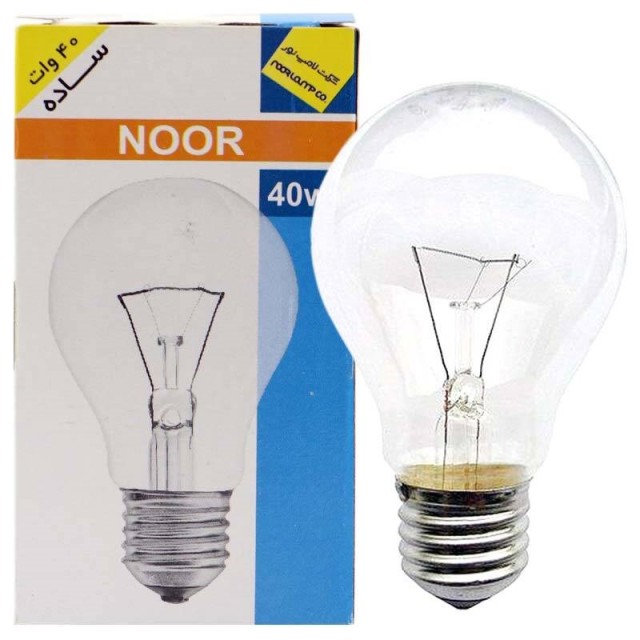 لامپ رشته ای لامپ نور Lamp Noor E27 40W
