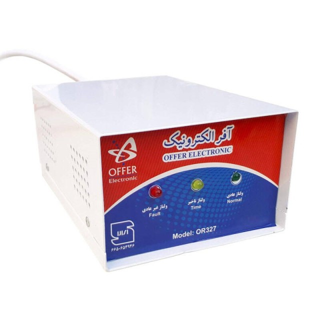 محافظ برق صوتی تصویری ۲ خانه ارت دار آفر الکترونیک با کابل ۱٫۸ متری Offer Electronic OR327