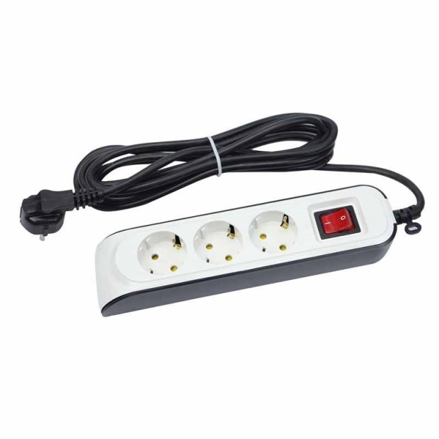 چند راهی ۳ خانه ارت دار پارت الکتریک PE8761 با کابل ۳ متری