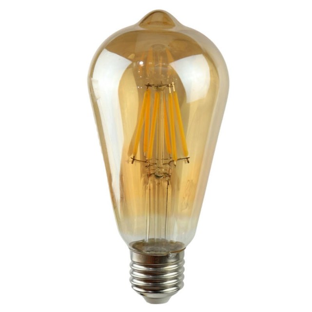 لامپ ادیسونی حبابی فیلامنتی Filament ST64 E27 6W