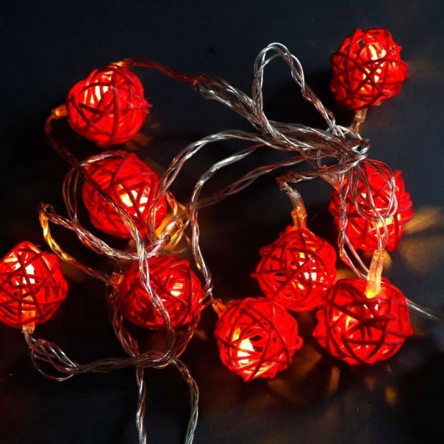 ریسه طرح گوی 10 لامپ آفتابی طول 2.5 متر