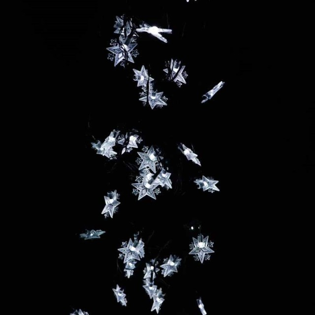 ریسه طرح ستاره برفکی مهتابی طول 7 متر