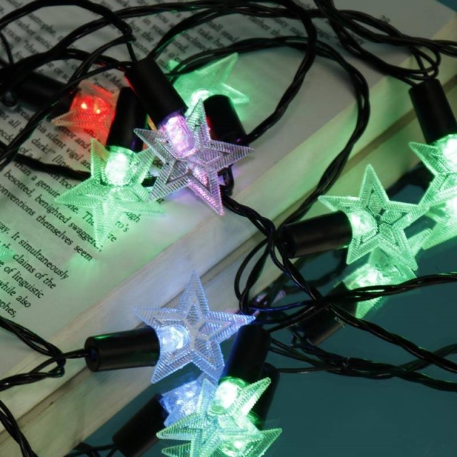 ریسه طرح ستاره رنگی طول 4٫3 متر